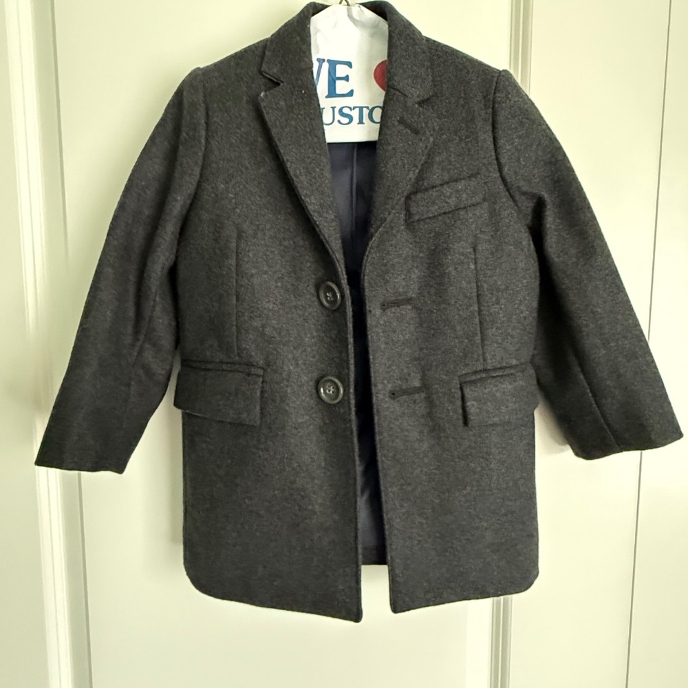 Kids J. Crew Crewcuts Top Coat (Gray, Size 3)